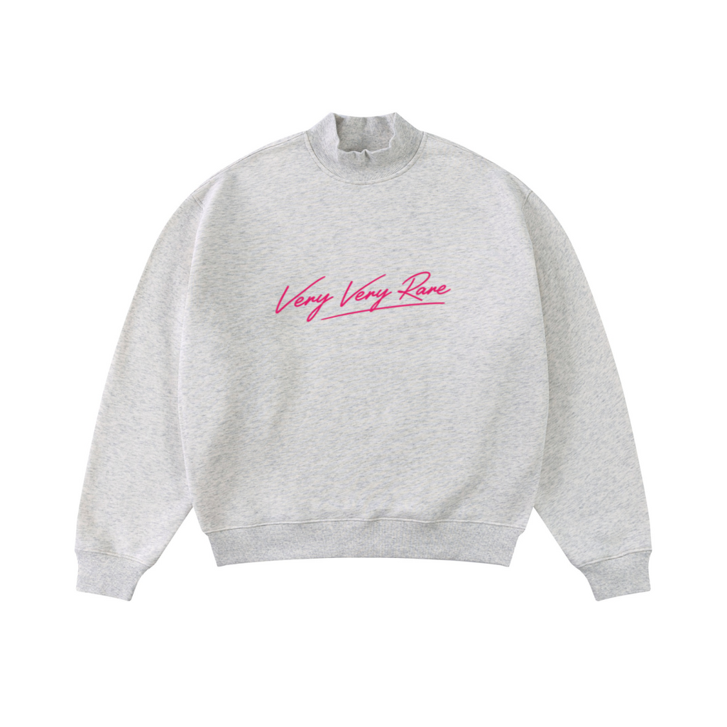 370GSM  Unisex Raw-Edge Ripped French Terry PP-Sprayed Sweatshirt Oatmeal Grey