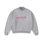 370GSM  Unisex Raw-Edge Ripped French Terry PP-Sprayed Sweatshirt Heathered Grey