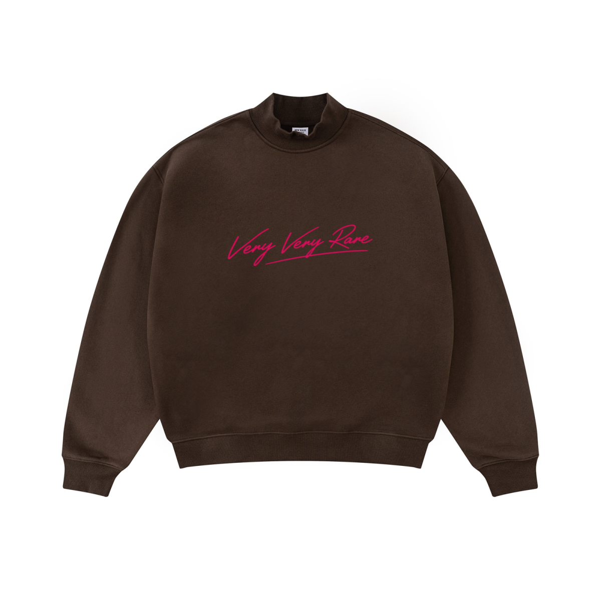 370GSM  Unisex Raw-Edge Ripped French Terry PP-Sprayed Sweatshirt Brown