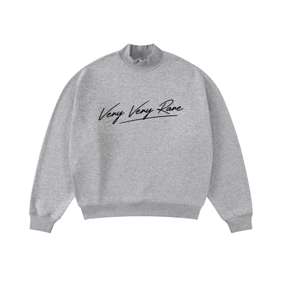 370GSM  Unisex Raw-Edge Ripped French Terry PP-Sprayed Sweatshirt Heathered Grey
