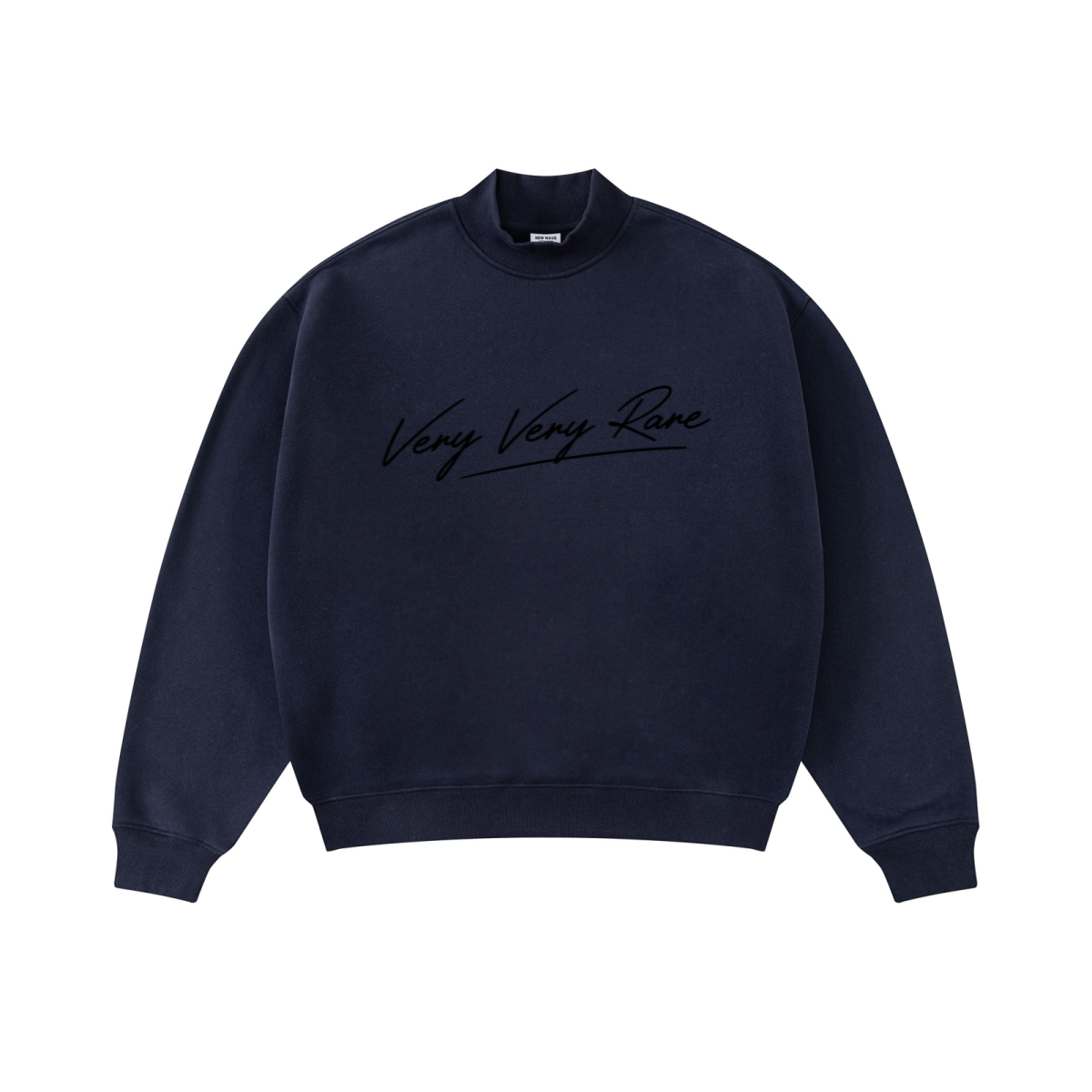 370GSM  Unisex Raw-Edge Ripped French Terry PP-Sprayed Sweatshirt Midnight Blue