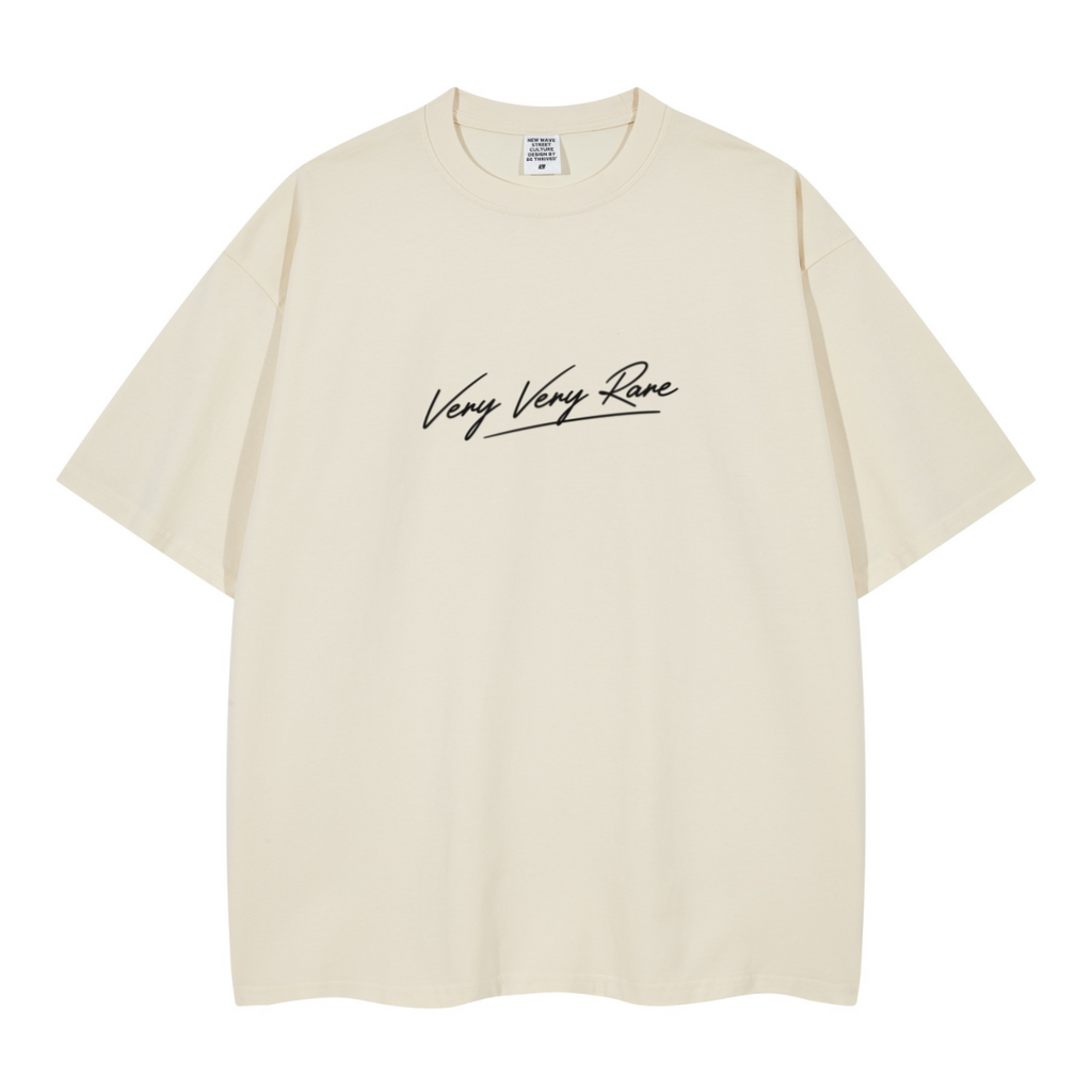 260GSM Unisex Earth-Tone Fog Heavyweight T-shirt Cream White
