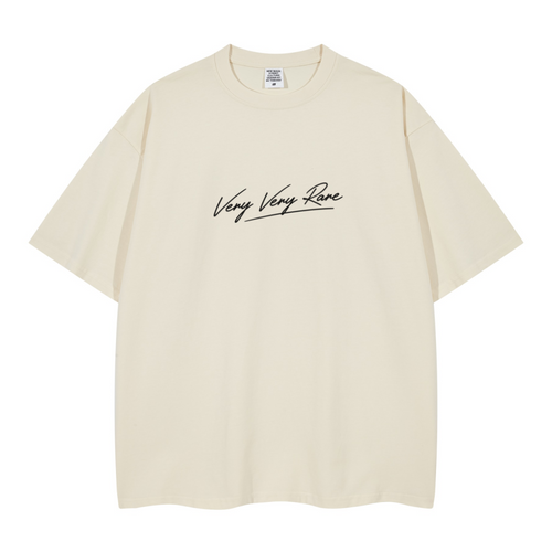 260GSM Unisex Earth-Tone Fog Heavyweight T-shirt Cream White