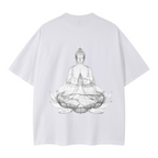 260GSM Unisex Earth-Tone Fog Heavyweight T-shirt White