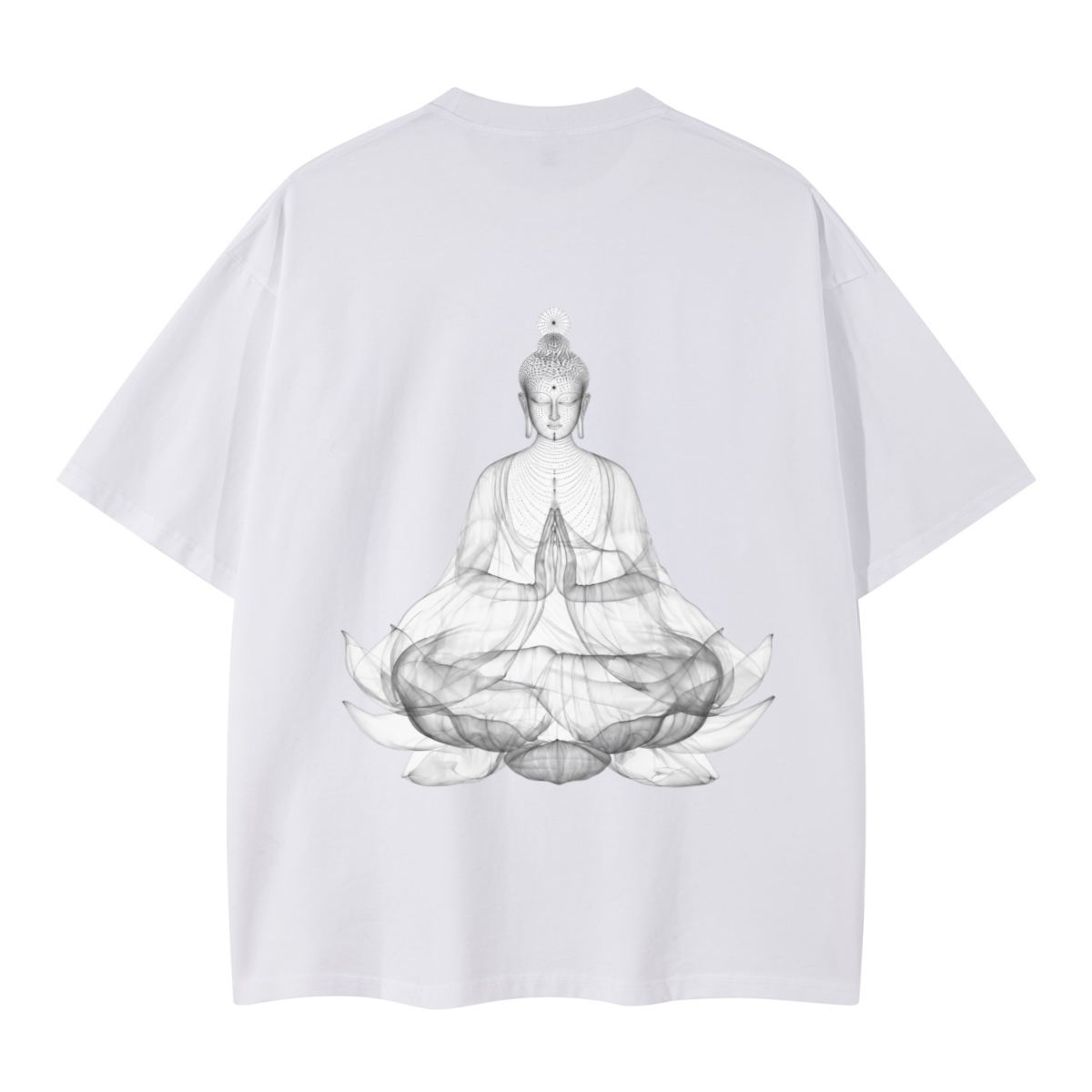 260GSM Unisex Earth-Tone Fog Heavyweight T-shirt White