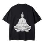 260GSM Unisex Earth-Tone Fog Heavyweight T-shirt Black
