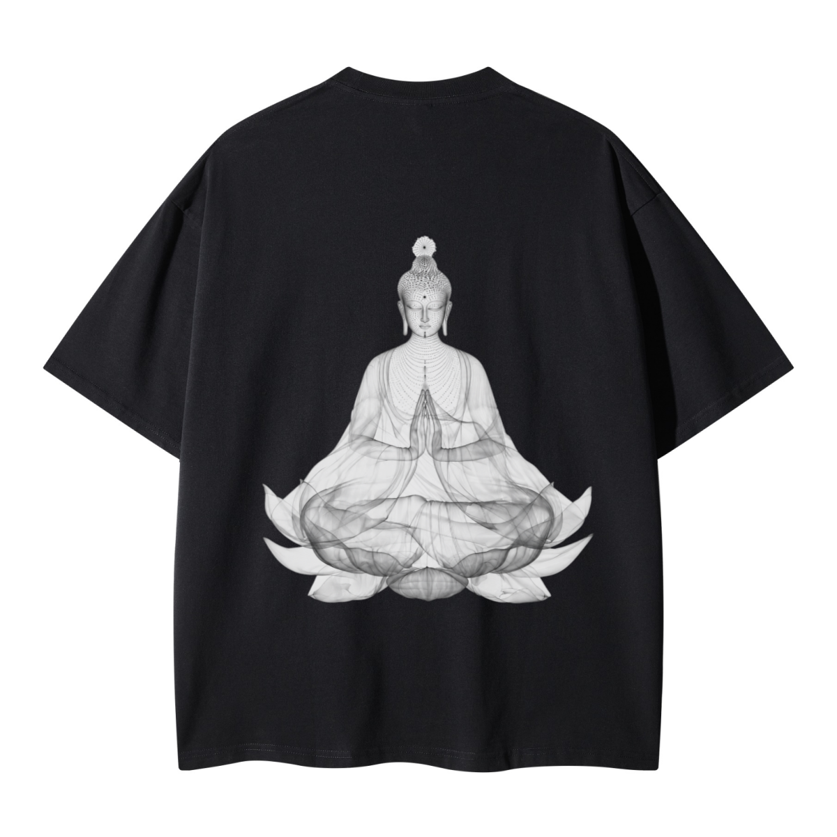 260GSM Unisex Earth-Tone Fog Heavyweight T-shirt Black