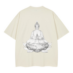 260GSM Unisex Earth-Tone Fog Heavyweight T-shirt Cream White
