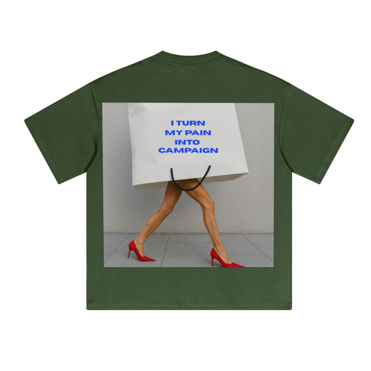 230GSM Unisex Cool-Touch Sorona Fabric Basic Crew Neck T-shirt Olive Green
