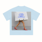 230GSM Unisex Cool-Touch Sorona Fabric Basic Crew Neck T-shirt Sky Blue