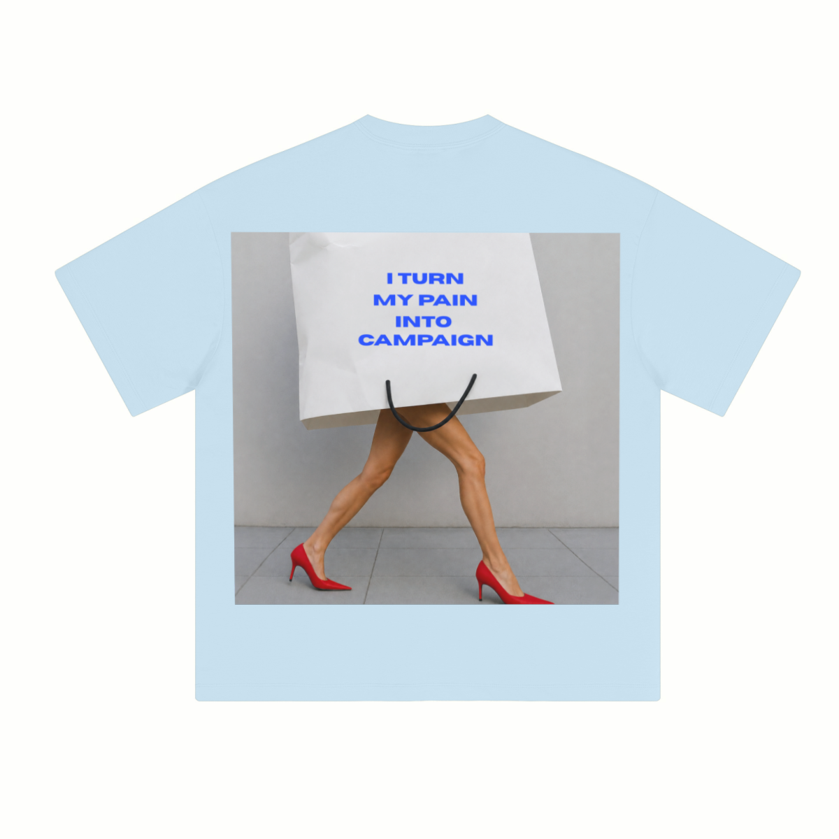 230GSM Unisex Cool-Touch Sorona Fabric Basic Crew Neck T-shirt Sky Blue
