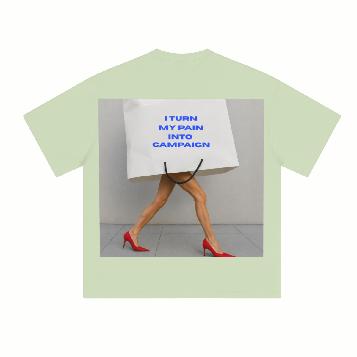 230GSM Unisex Cool-Touch Sorona Fabric Basic Crew Neck T-shirt Light Green
