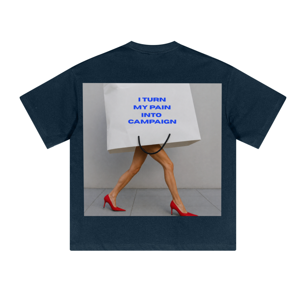 230GSM Unisex Cool-Touch Sorona Fabric Basic Crew Neck T-shirt Navy Blue