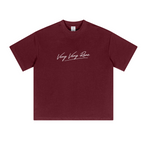 230GSM Unisex Cool-Touch Sorona Fabric Basic Crew Neck T-shirt Deep Red