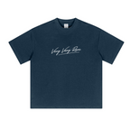 230GSM Unisex Cool-Touch Sorona Fabric Basic Crew Neck T-shirt Navy Blue