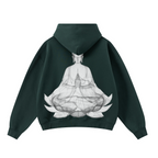345GSM Unisex Boxy-Fit Double-Zip Hoodie Rainforest Green