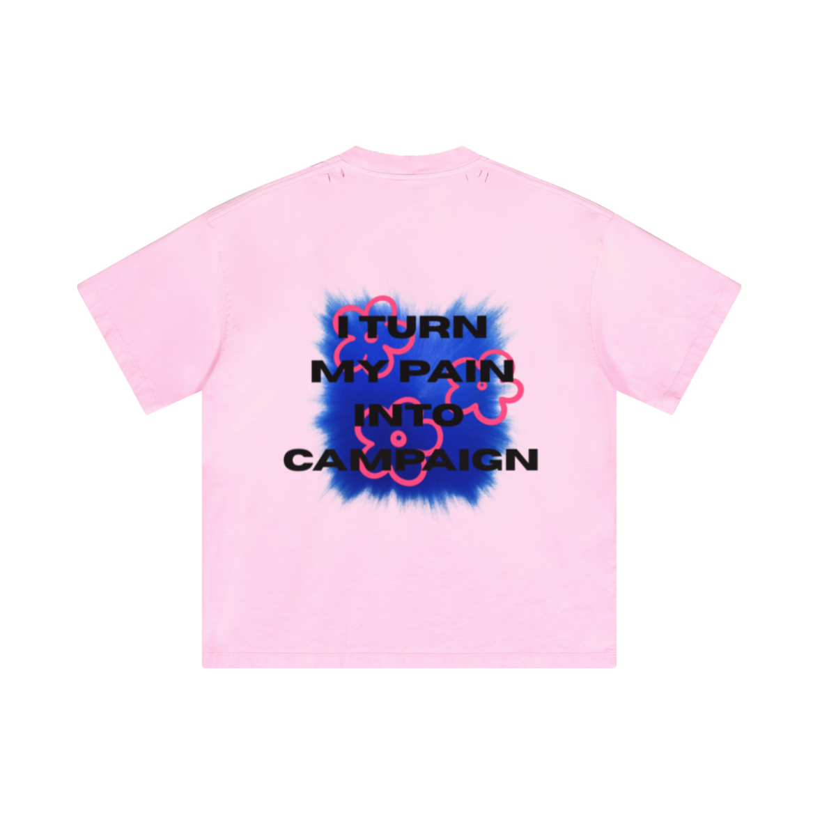 250GSM Men's Boxy Tie-Dyed T-Shirt Pink