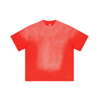 250GSM Men's Boxy Tie-Dyed T-Shirt Red
