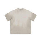 250GSM Men's Boxy Tie-Dyed T-Shirt Light Gray