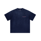 250GSM Men's Boxy Tie-Dyed T-Shirt Navy Blue
