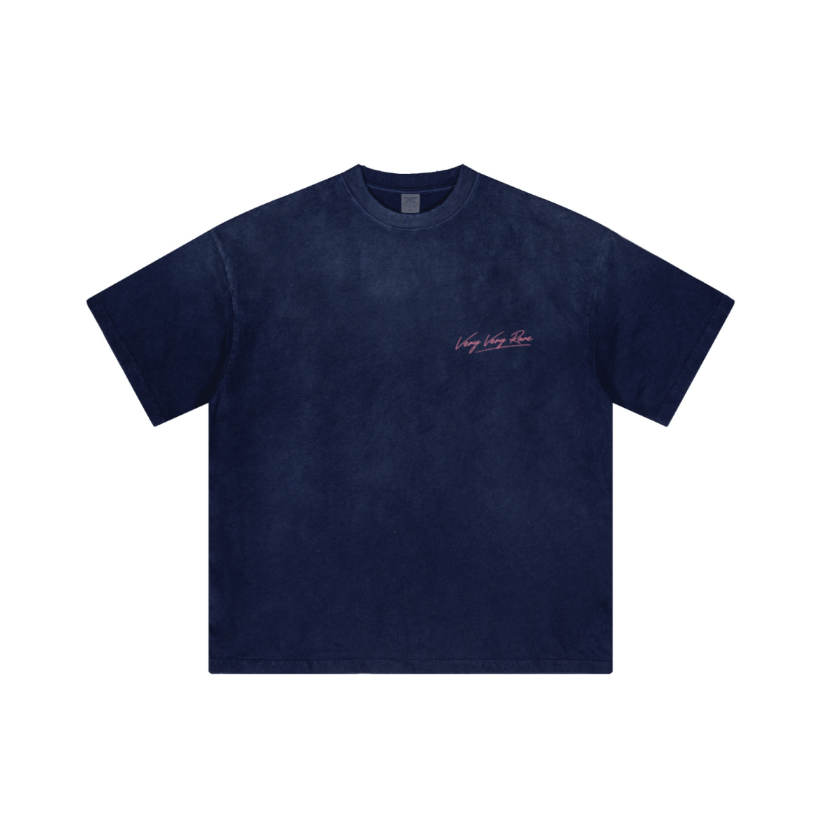 250GSM Men's Boxy Tie-Dyed T-Shirt Navy Blue