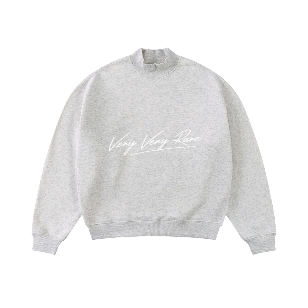 370GSM  Unisex Raw-Edge Ripped French Terry PP-Sprayed Sweatshirt Oatmeal Grey
