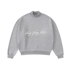 370GSM  Unisex Raw-Edge Ripped French Terry PP-Sprayed Sweatshirt Heathered Grey