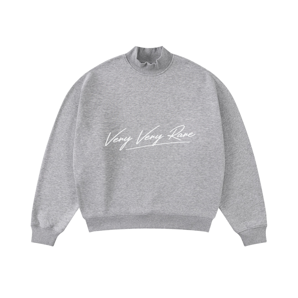 370GSM  Unisex Raw-Edge Ripped French Terry PP-Sprayed Sweatshirt Heathered Grey