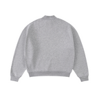 370GSM  Unisex Raw-Edge Ripped French Terry PP-Sprayed Sweatshirt Heathered Grey