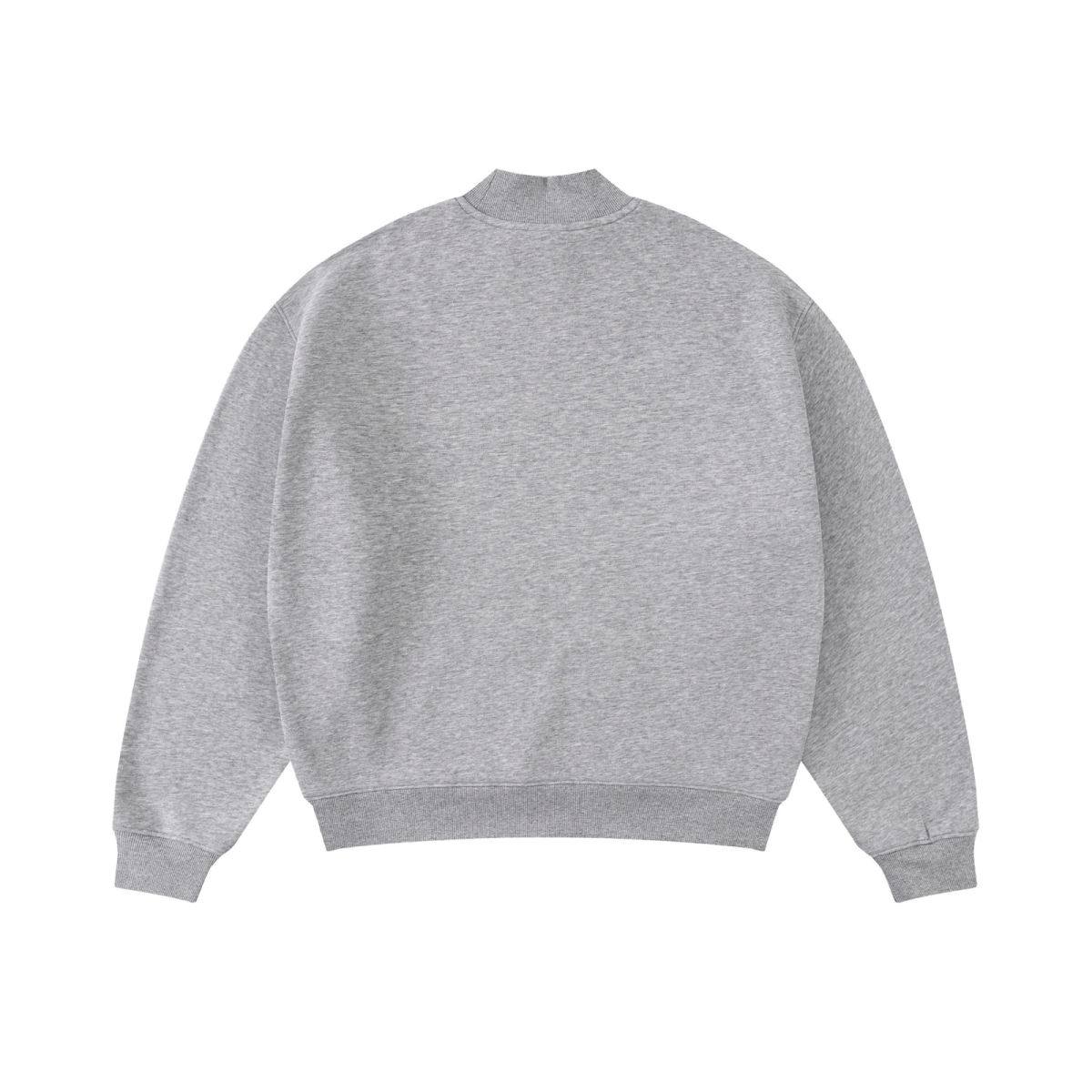 370GSM  Unisex Raw-Edge Ripped French Terry PP-Sprayed Sweatshirt Heathered Grey
