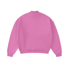 370GSM  Unisex Raw-Edge Ripped French Terry PP-Sprayed Sweatshirt Rose pink