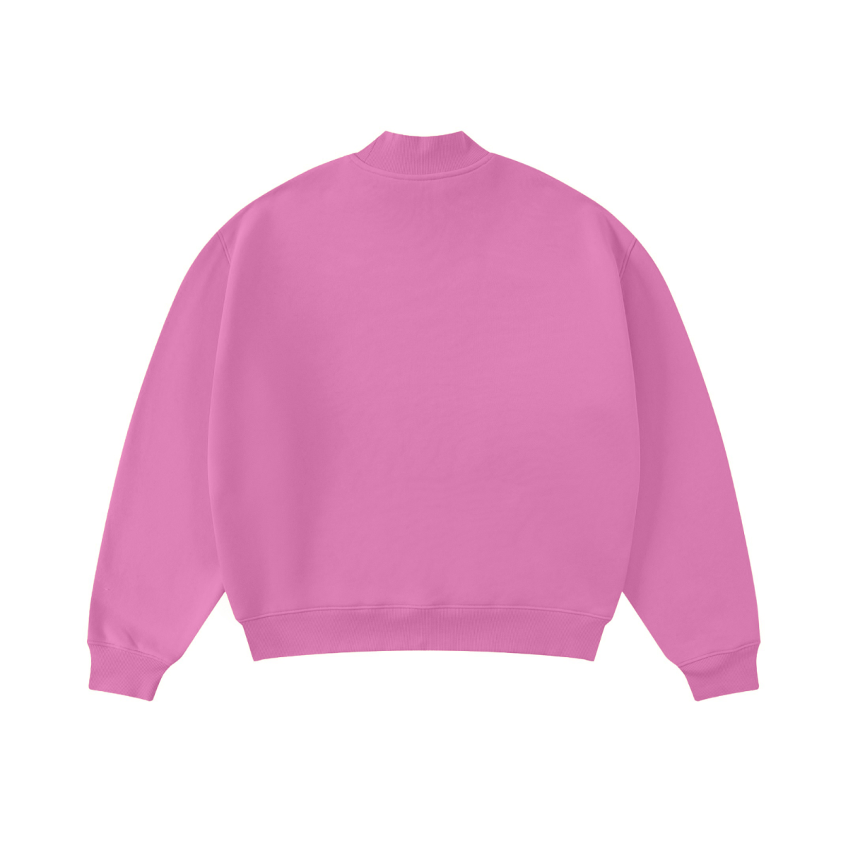 370GSM  Unisex Raw-Edge Ripped French Terry PP-Sprayed Sweatshirt Rose pink