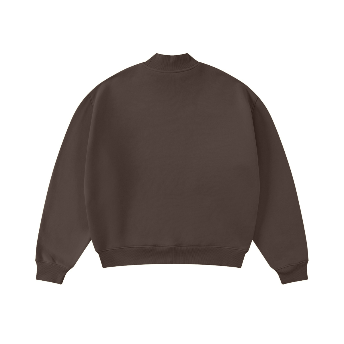 370GSM  Unisex Raw-Edge Ripped French Terry PP-Sprayed Sweatshirt Brown