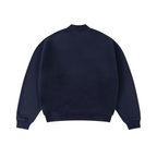 370GSM  Unisex Raw-Edge Ripped French Terry PP-Sprayed Sweatshirt Midnight Blue
