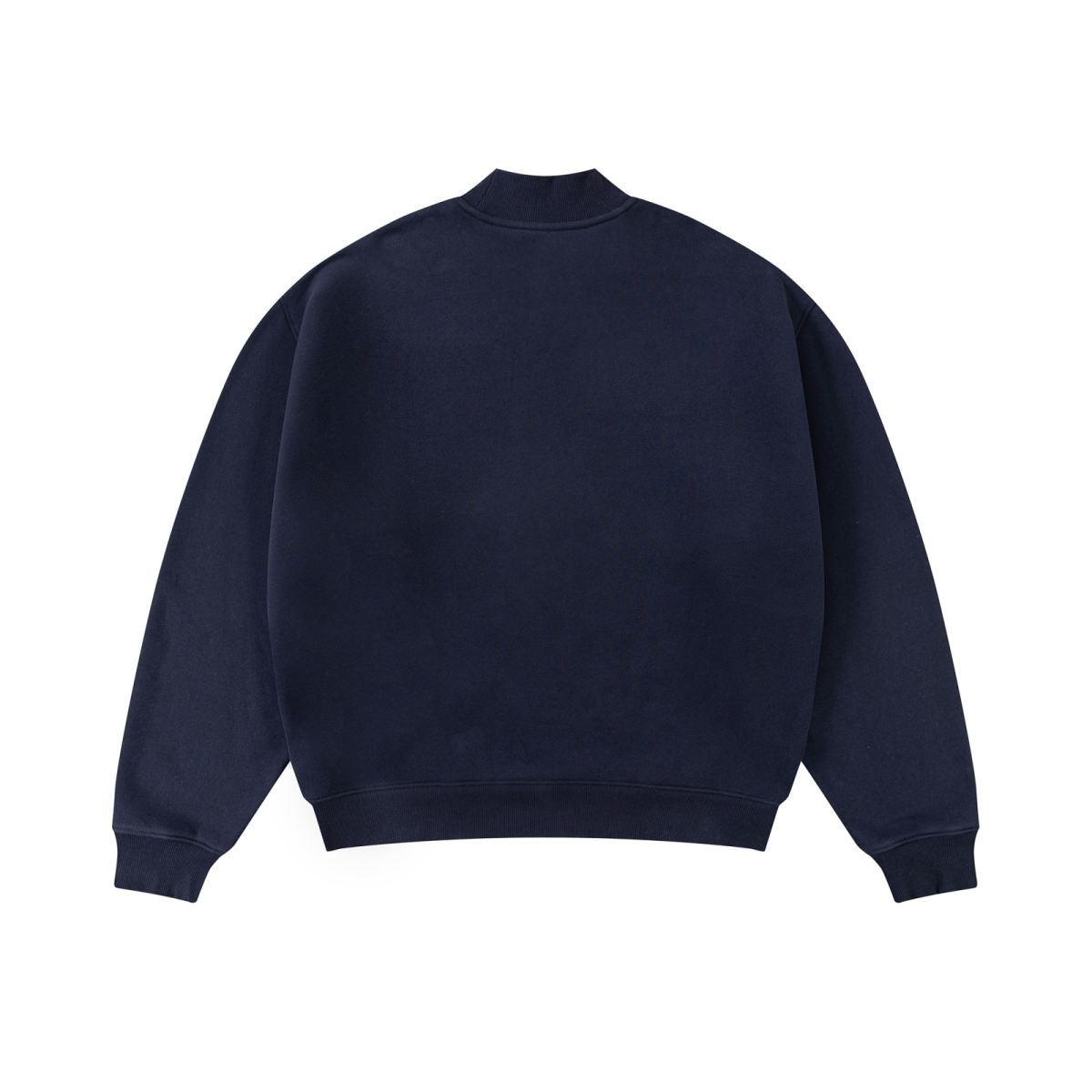 370GSM  Unisex Raw-Edge Ripped French Terry PP-Sprayed Sweatshirt Midnight Blue