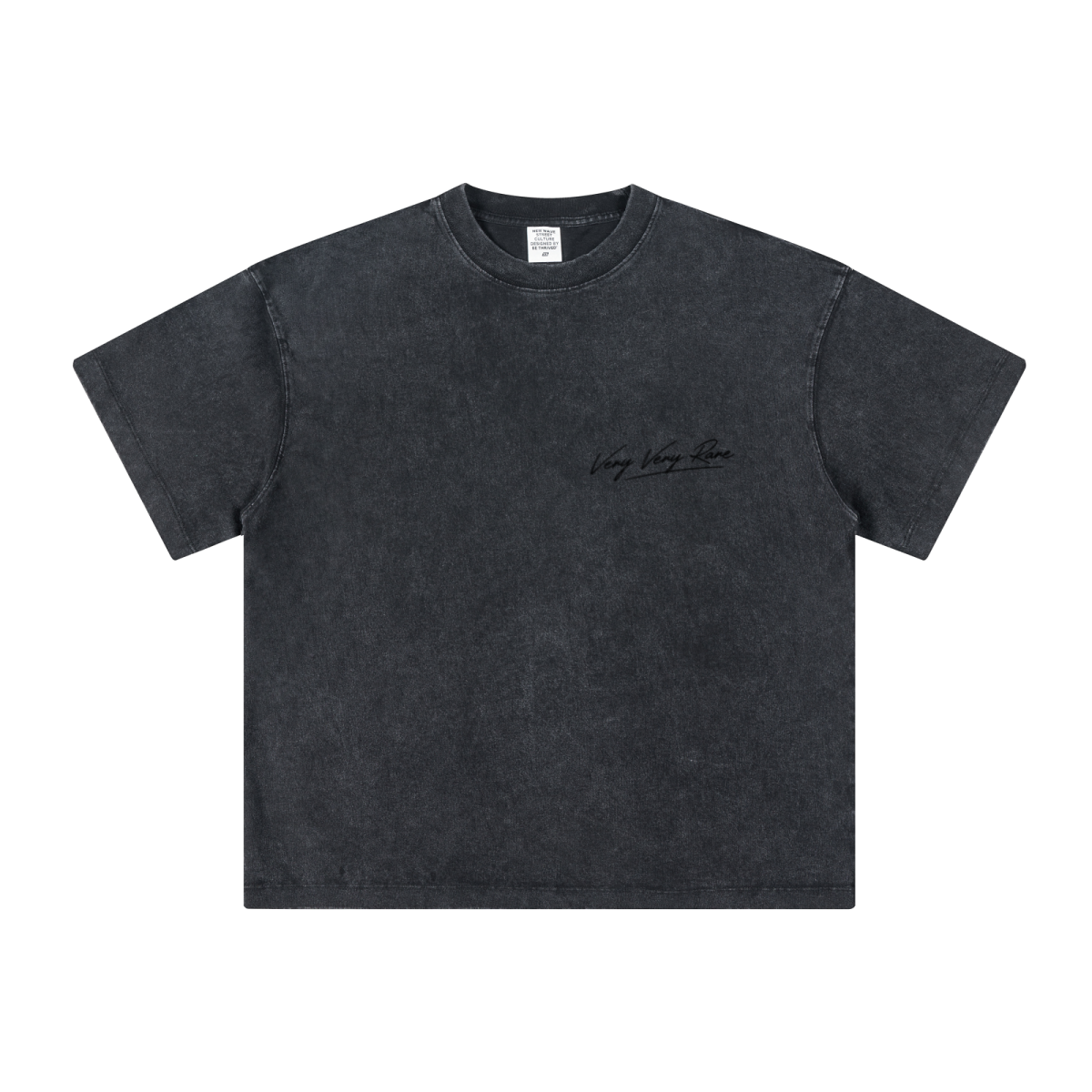 260GSM Unisex Heavyweight Re-Washed Distressed Crew Neck T-shirt Snowflake