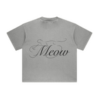 260GSM Unisex Heavyweight Re-Washed Distressed Crew Neck T-shirt Medium Grey