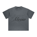 260GSM Unisex Heavyweight Re-Washed Distressed Crew Neck T-shirt Slate blue