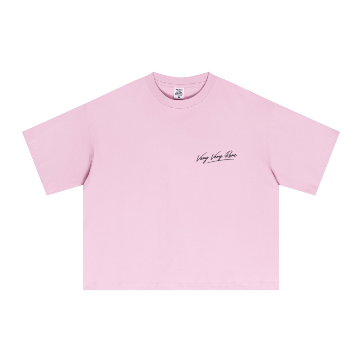 240GSM Men’s Ice-Feel Sorona Boxy-Fit Solid-Color Loose T-shirt Pink