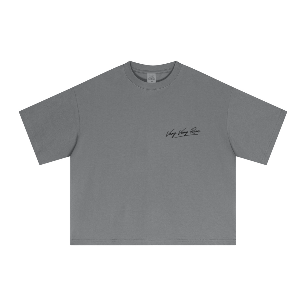 240GSM Men’s Ice-Feel Sorona Boxy-Fit Solid-Color Loose T-shirt Grey