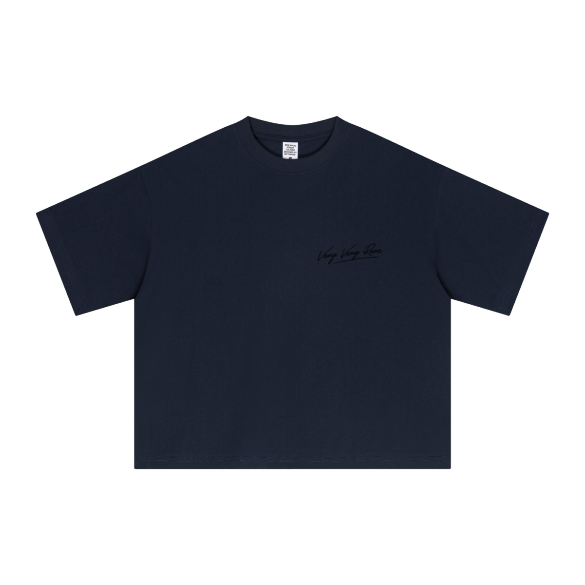 240GSM Men’s Ice-Feel Sorona Boxy-Fit Solid-Color Loose T-shirt Midnight Blue