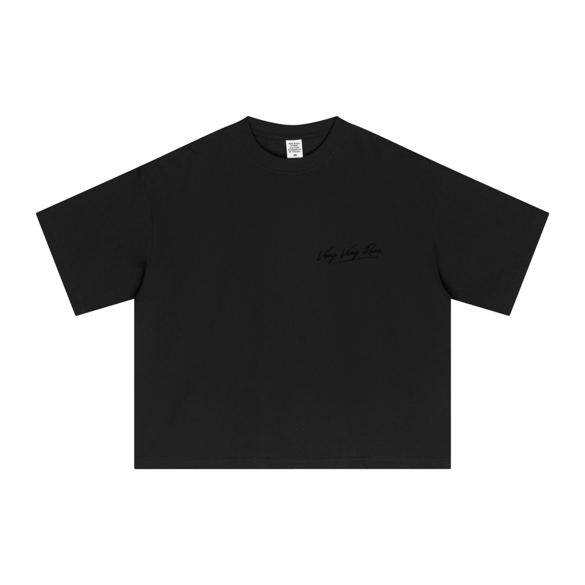 240GSM Men’s Ice-Feel Sorona Boxy-Fit Solid-Color Loose T-shirt Black