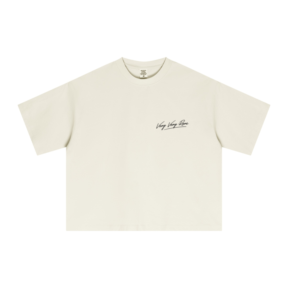 240GSM Men’s Ice-Feel Sorona Boxy-Fit Solid-Color Loose T-shirt Light Apricot