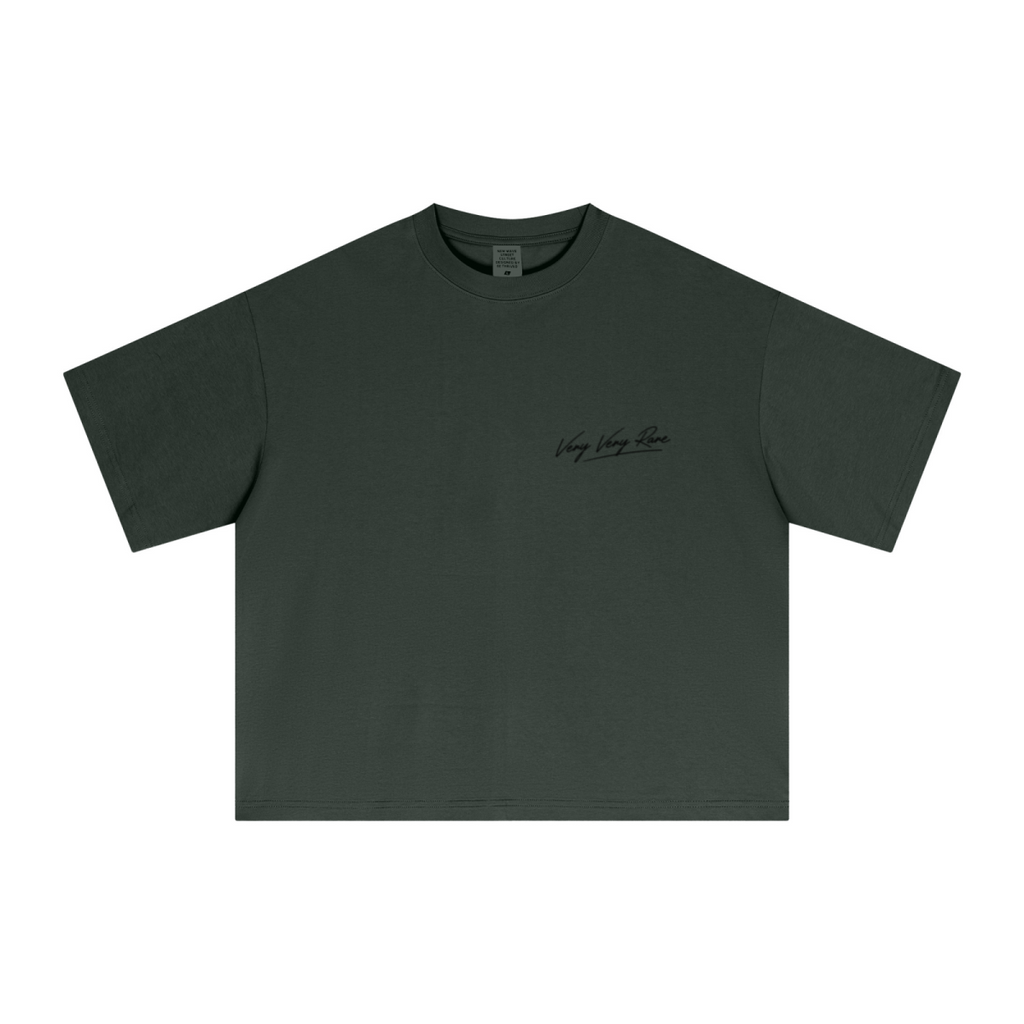 240GSM Men’s Ice-Feel Sorona Boxy-Fit Solid-Color Loose T-shirt Rainforest Green