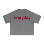 240GSM Men’s Ice-Feel Sorona Boxy-Fit Solid-Color Loose T-shirt Grey