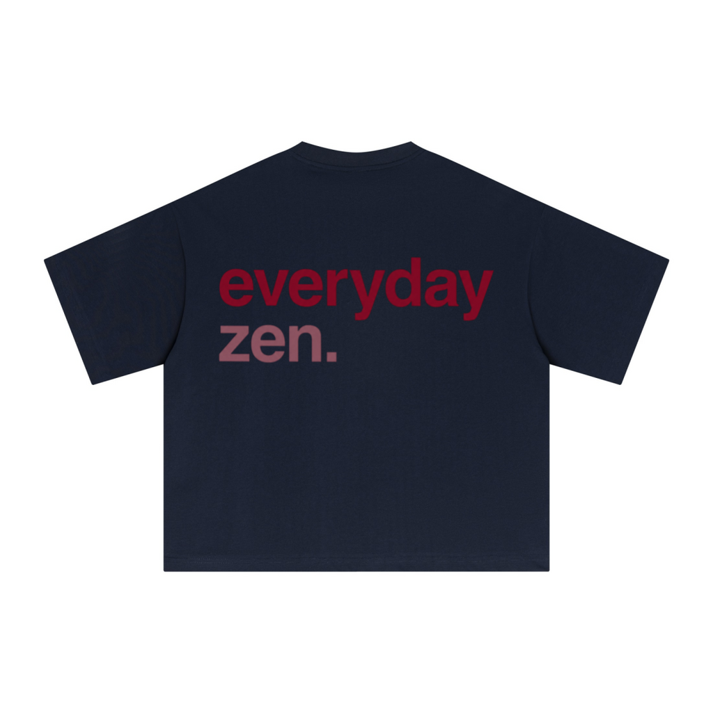 240GSM Men’s Ice-Feel Sorona Boxy-Fit Solid-Color Loose T-shirt Midnight Blue