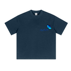 230GSM Unisex Cool-Touch Sorona Fabric Basic Crew Neck T-shirt Navy Blue