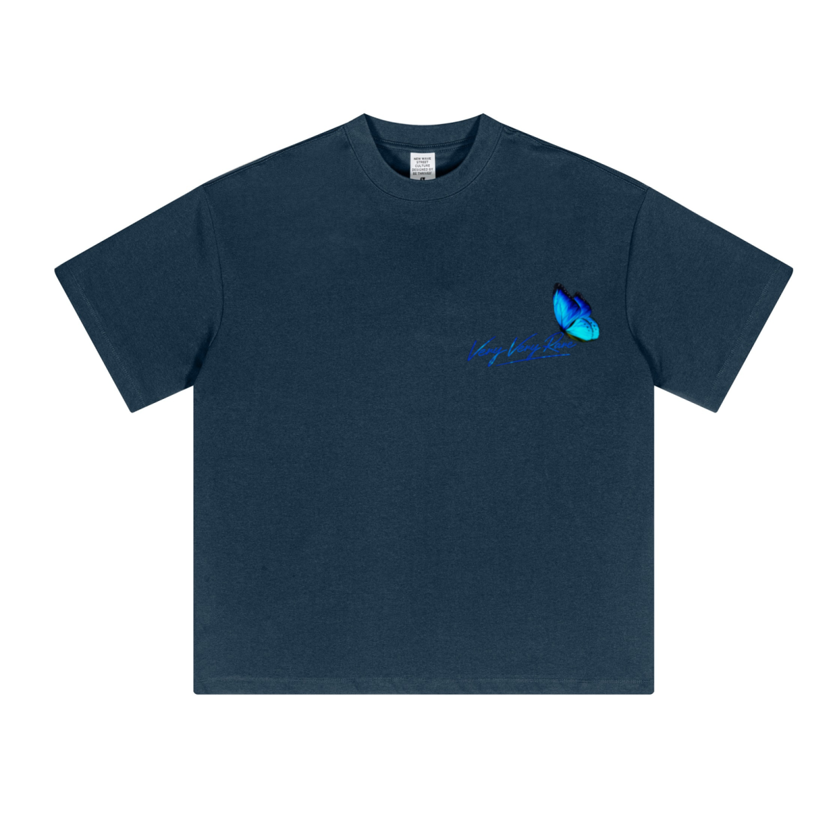 230GSM Unisex Cool-Touch Sorona Fabric Basic Crew Neck T-shirt Navy Blue