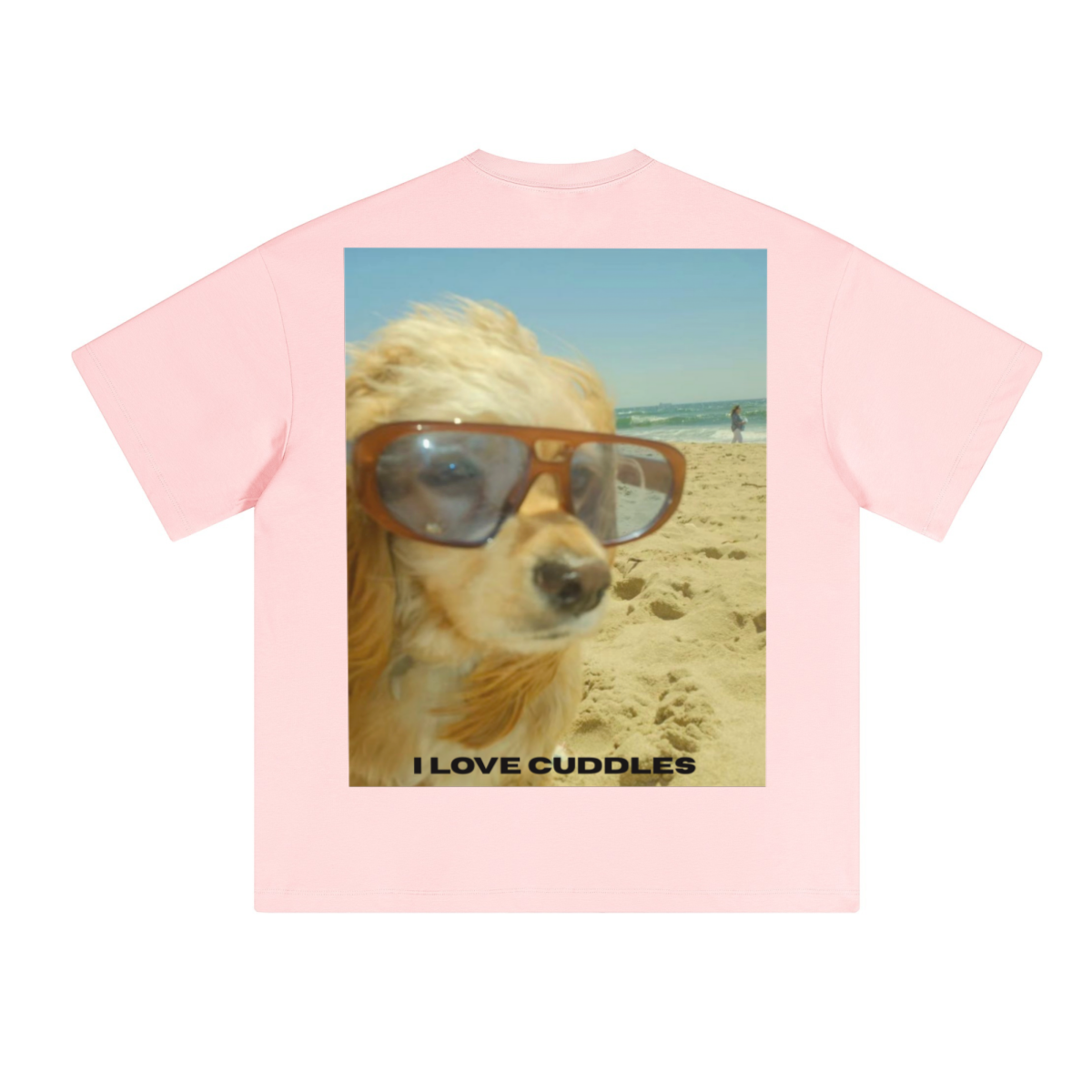 230GSM Unisex Cool-Touch Sorona Fabric Basic Crew Neck T-shirt Pink
