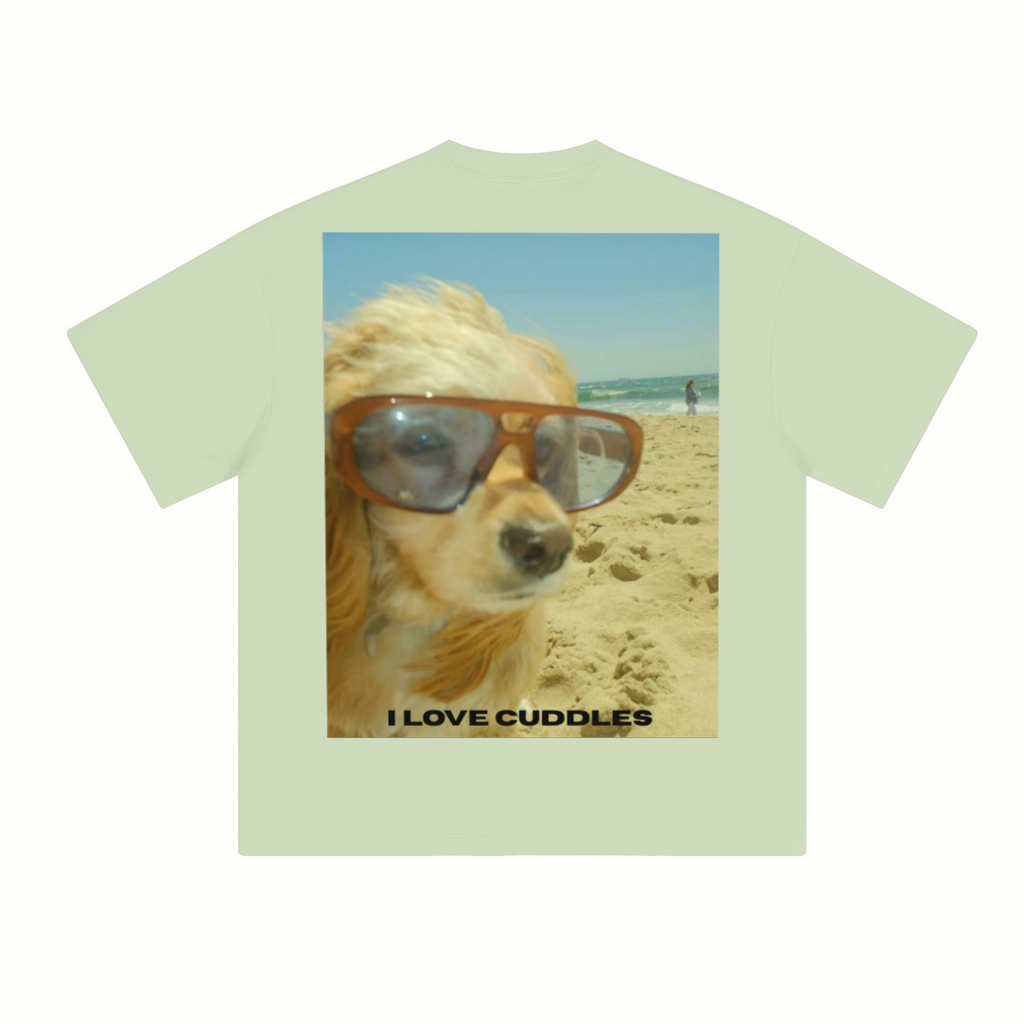 230GSM Unisex Cool-Touch Sorona Fabric Basic Crew Neck T-shirt Light Green